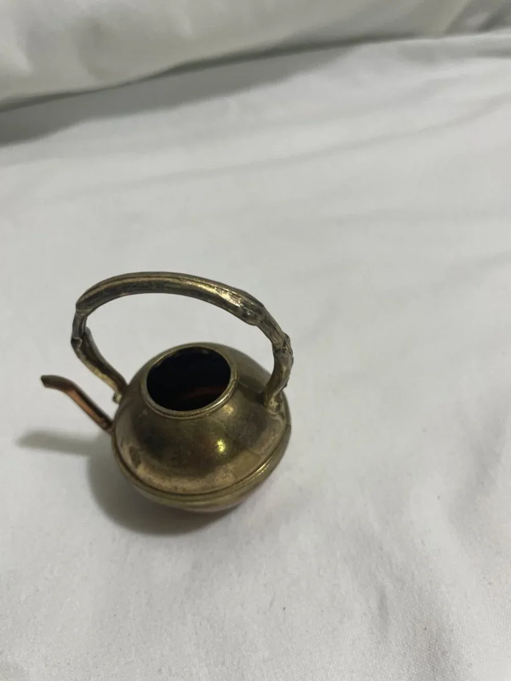Vintage Miniature Copper & Brass Kettle Pitcher Made in England Dollhouse Decor